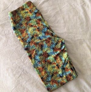 LuLaRoe Leggings Tropical Palm Fronds